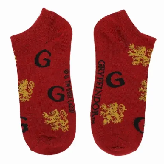 Harry Potter Gryffindor Lion Mascot 5-Pair Women's Ankle Socks image {3}