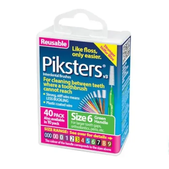 Dukal PK-40-6 Piksters Interdental Between Teeth Brushes Size 6 (Pack of 40) image {5}