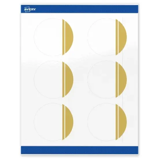 Avery 3" Diameter Labels, Gold Double-Dipped Edge, 60 ct image {8}