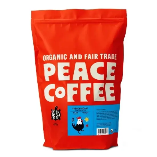 Peace Coffee French Roast Whole Bean Coffee - 5lbs image {3}