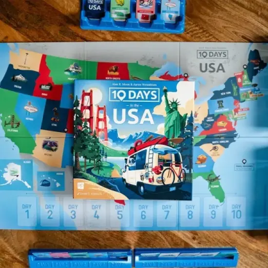 The Op Games 10 Days in the USA Board Game: Educational Focus on Geography & Travel, 2-4 Players, 30 Min Play image {9}