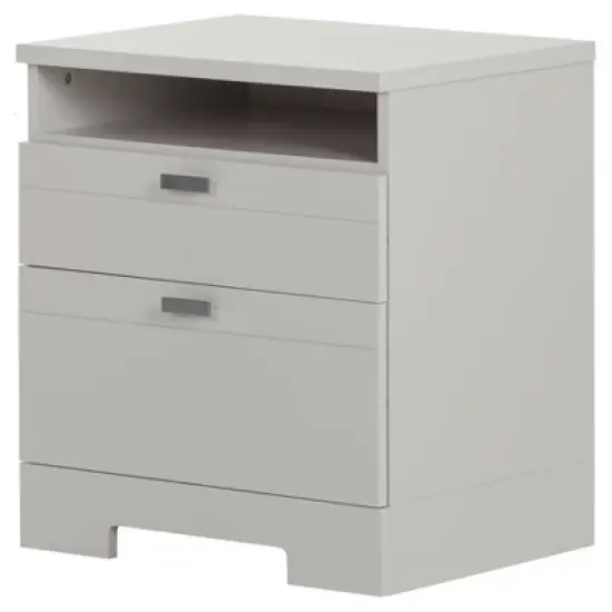 Reevo Nightstand with Drawers and Cord Catcher - South Shore image {9}