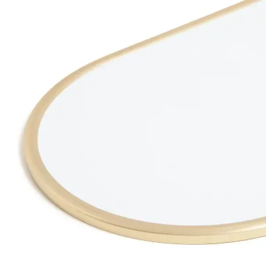 U Brands 8"x16" Metal Frame Oval Dry Erase Board Gold image {6}