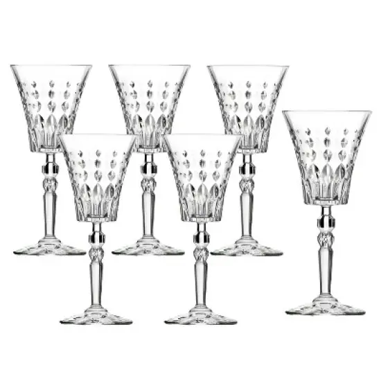 Lorren Home Trends Marilyn Set of 6 White Wine image {1}