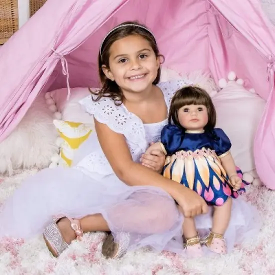 Adora Realistic Baby Doll Flutterbye Baby Toddler Doll - 20 inch, Soft CuddleMe Vinyl, Brown hair, Brown eyes image {3}