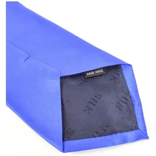 Men's Silk Solid Color Pre-tied Zipper Neck Tie image {2}