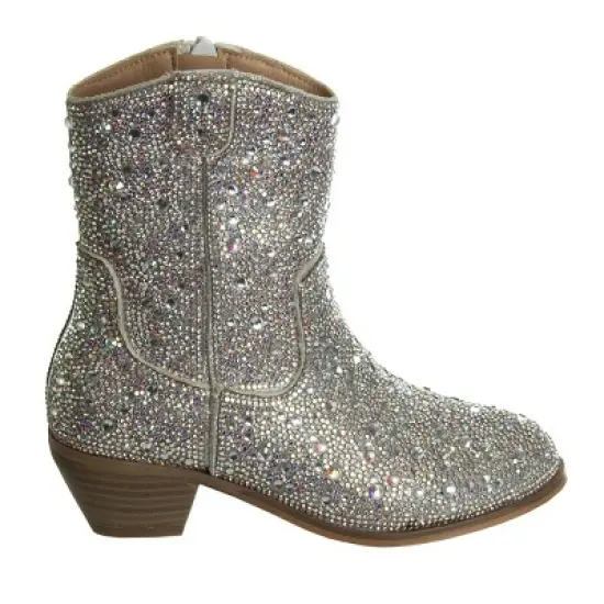 Badgley Mischka Girls Dressy Western Cowboy Boots with Rhinestones/Jeweled ( Little Kids/Big Kids) image {1}