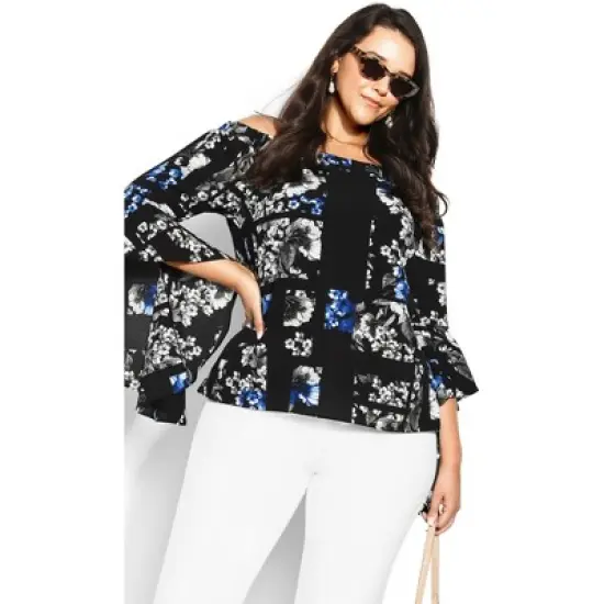 Women's Plus Size Mabel Top  - Caged In | CITY CHIC image {7}