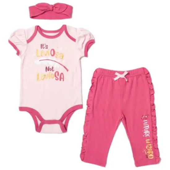 Harry Potter Baby Girls Bodysuit Pants and Headband 3 Piece Outfit Set Newborn to Infant image {11}