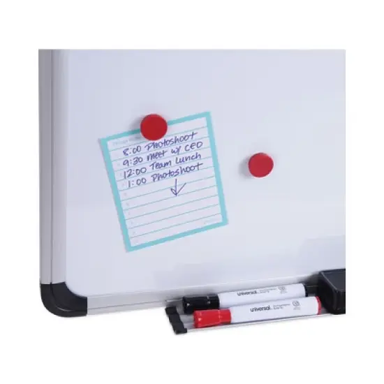 Universal Magnetic Steel Dry Erase Marker Board, 24 x 18, White Surface, Aluminum/Plastic Frame image {4}