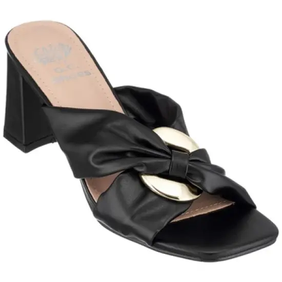 GC Shoes Zane Knotted Cross Strap Block Heel Sandals image {5}