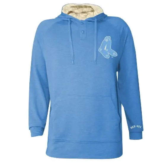 MLB Boston Red Sox Men's Hooded Raglan Henley Jersey image {2}