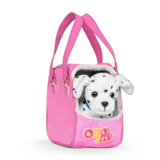 Our Generation Hop In Dog Carrier & Pet Plush Puppy Dalmatian for 18" Dolls image {1}