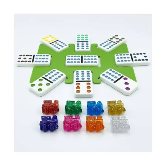 Mexican Train Deluxe Dominoes Board Game: University Games, Problem Solving, 1-8 Players, Includes Storage Case & Scoring Pads image {4}