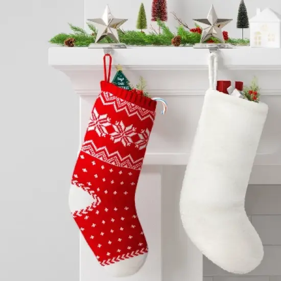 21" Christmas Red Fair Isle Stocking - Wondershop&trade; image {1}