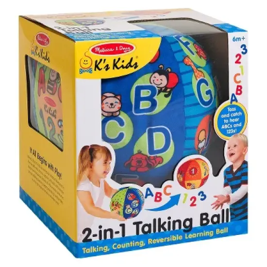 Melissa & Doug K's Kids 2-in-1 Talking Ball Educational Toy - ABCs and Counting 1-10 image {1}