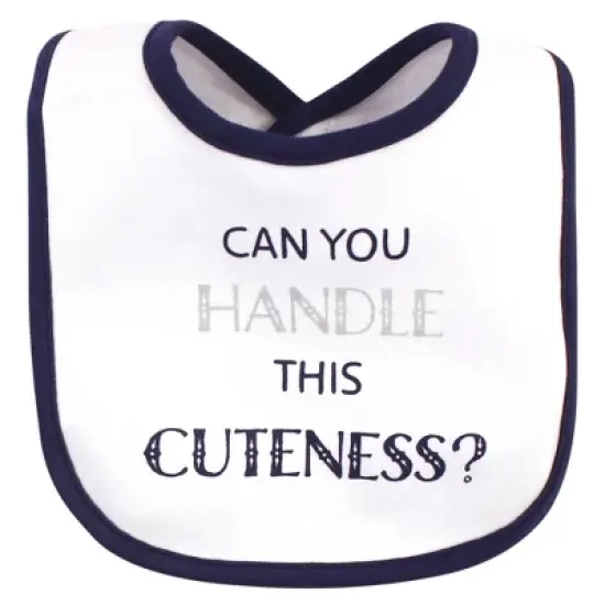 Hudson Baby Infant Boy Cotton Bibs 10pk, Handsome Like Daddy, One Size image {1}