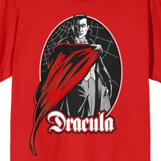 Universal Monsters Dracula Crew Neck Short Sleeve Red Women's T-shirt image {1}