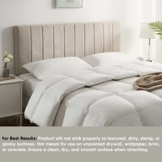 Upholstered Channel Stitched Headboard - Easy Assemble Wall Mounted Headboard with 3D Soundproof Wall Panels image {2}