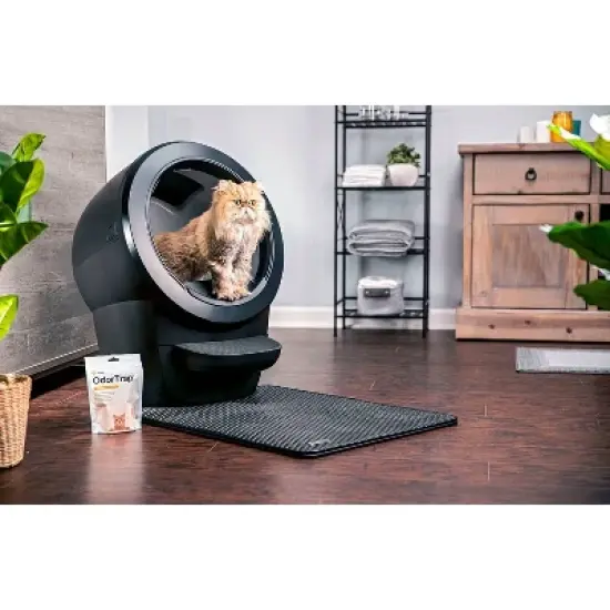 Whisker Litter-Robot Litter Trap Mat - Black: Unscented Cat Waste Accessory image {3}