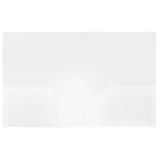 JAM 6pk 2 Pocket Heavy Duty Plastic Folders - Clear image {3}
