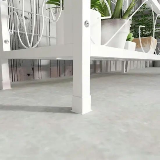 Resenkos Garden Arch Plant Support Trellis,Metal Tall Plant Stand with Trellis and Hanging Bar, 35" x 12.8" x 74", White image {8}