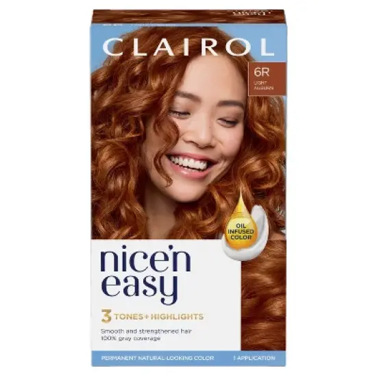 Clairol Nice'n Easy Permanent Hair Color Cream Kit - Red image {9}