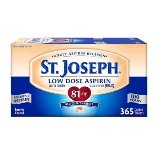 St. Joseph Aspirin Tabs 81mg, 365 Count image {6}