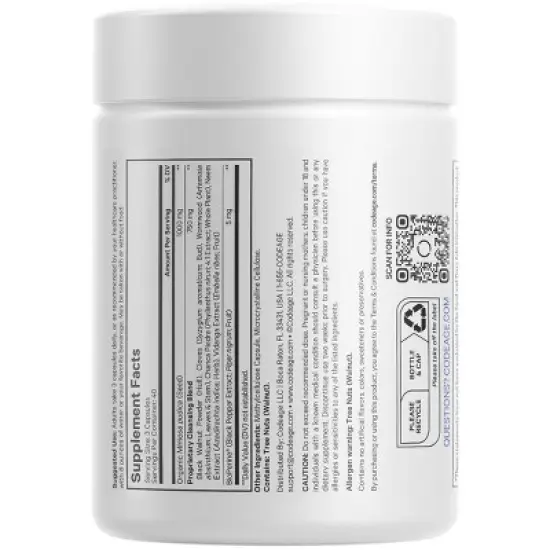 Codeage Organic Mimosa Pudica Seed + Black Walnut, Cloves, Botanicals, Vegan Supplement - 120ct image {1}