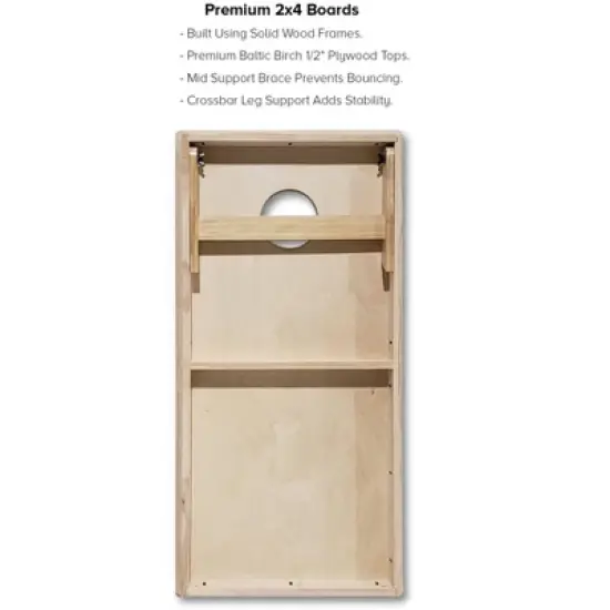 Skip's Garage Mr & Mrs Cornhole Board Set, Includes 2 Boards, 8 Bags & Optional Accessories image {2}