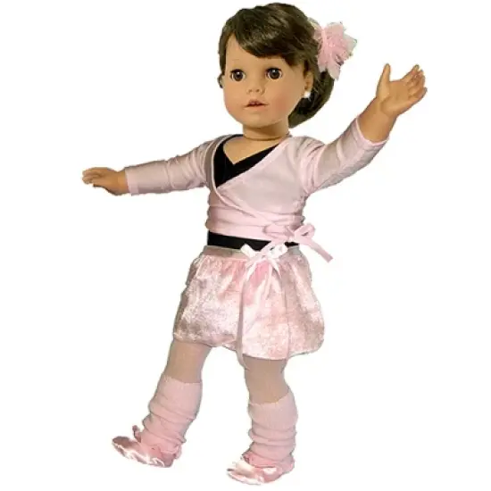 Sophia&rsquo;s Complete Ballet Leotard and Sweater Set for 18" Dolls, Light Pink image {1}