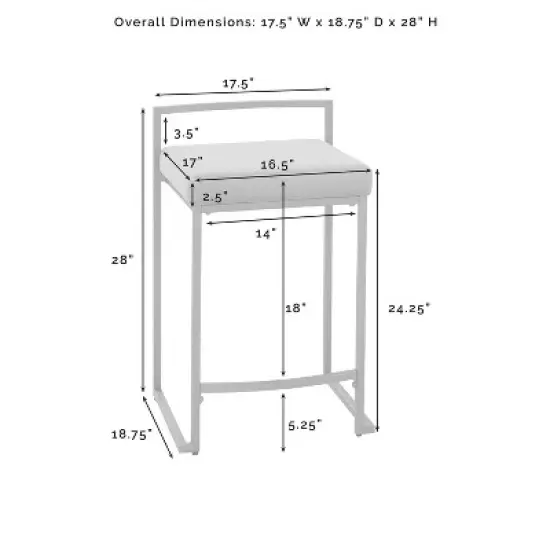 Set of 2 Harlowe Barstools - Crosley image {9}