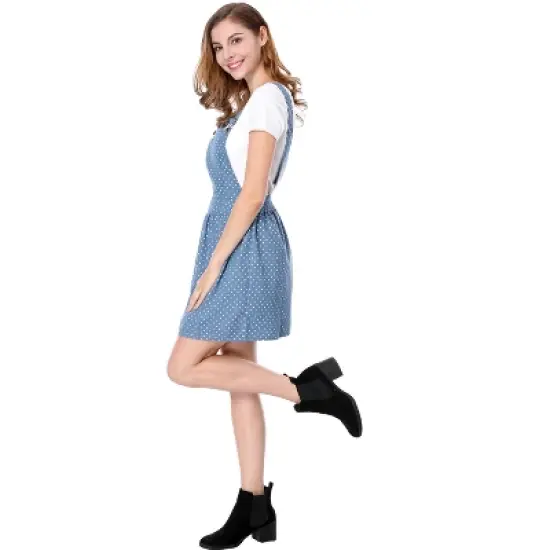 Allegra K Women's Pattern Overall Adjustable Shoulder Suspender Straps Mini Skirt image {2}