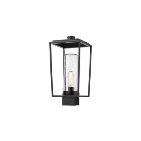 Sheridan Outdoor Post Mount Fixture - Black Aluminum, 1-Light, Dimmable, Wet Rated, 100W image {4}