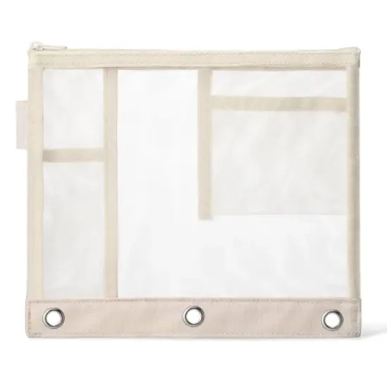 Notebook Collective Mesh Binder Pouch Cream image {3}