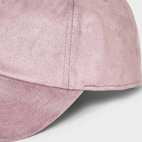 Faux Suede Baseball Hat - Universal Thread&trade; Pink image {3}