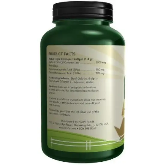 Pet Omega-3 Support by Now Foods  -  180 Softgel image {1}