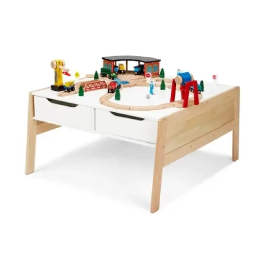 Melissa & Doug Wooden Art & Activity Table with Bins image {3}