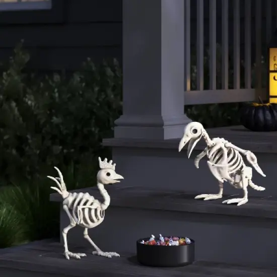 10.5" Chicken Skeleton Halloween Decorative Prop - Hyde and EEK! Boutique&trade; image {1}