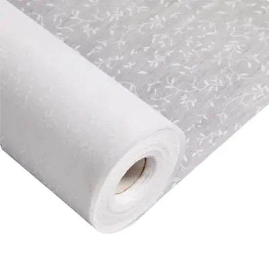 Blue Panda Leaf Print White Wedding Aisle Runner for Ceremony, Reception, Banquets, 3x50ft image {4}