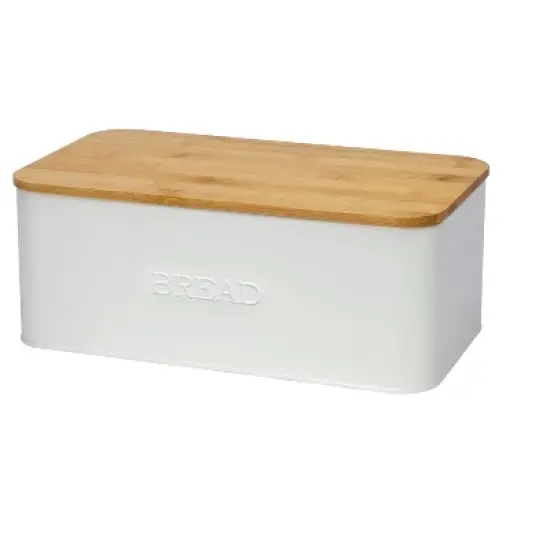 OUTSHINE Vintage Metal Bread Bin - Countertop Space-Saving, Extra Large, High Capacity Bread Storage Box for your Kitchen - Holds 2+ Loaves 13"x5"x7" image {1}