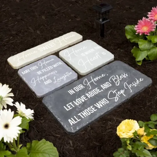 Pavilion Gift Company - Home Is Where - 7.75" x 7.75" Garden Stone - Stepping Stones and Pathways image {2}