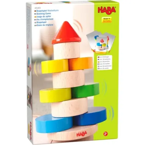 HABA Wobbly Tower Stacking Game (Made in Germany) image {10}