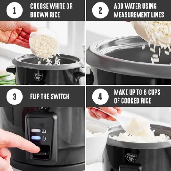 GreenLife 1.5qt Rice Cooker image {4}