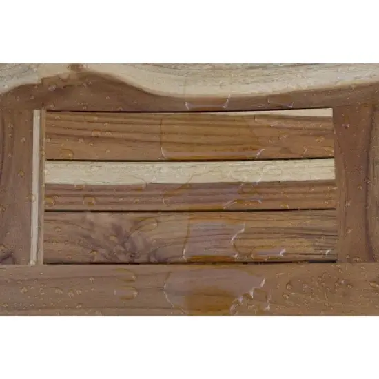 EcoDecors&reg; Serenity&reg; 18" Teak Wood Shower Bench with Shelf in EarthyTeak Finish image {8}