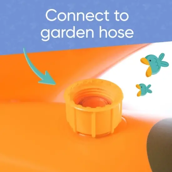 HearthSong 7-Foot Wide Mister Monster Inflatable Water Sprinkler with Two Spray Points image {5}