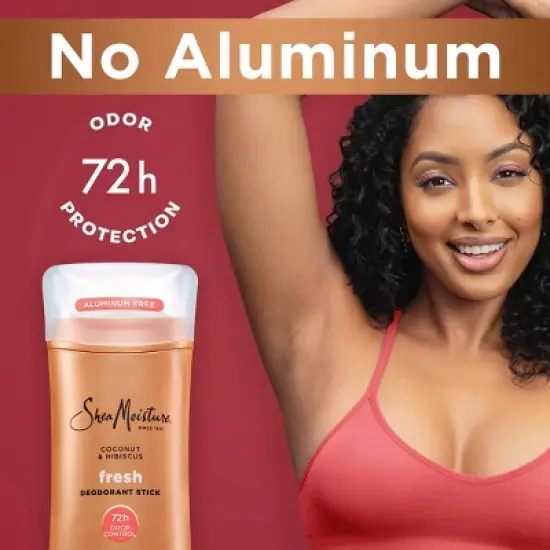SheaMoisture Solid Deodorant Stick - Fresh Coconut & Hibiscus - Aluminum-Free 2.6oz image {6}