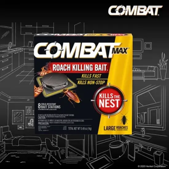 Combat Source Kill Max Large Cockroach Bait Stations - 8 ct image {3}