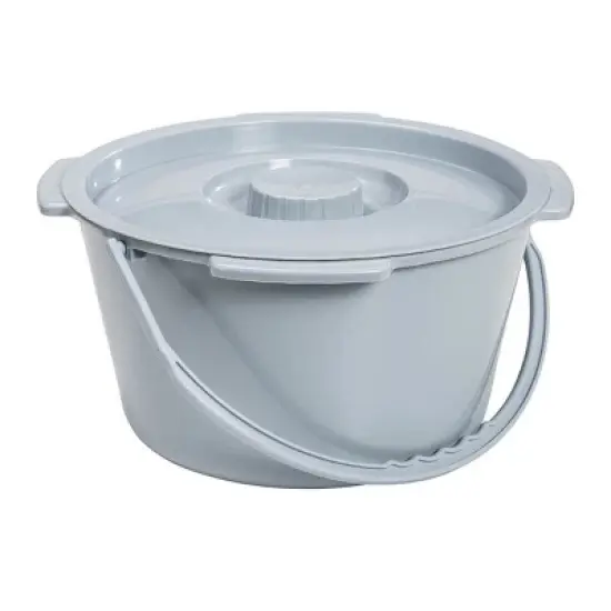 Drive Medical 7.5 Qt Commode Pail With Lid image {3}