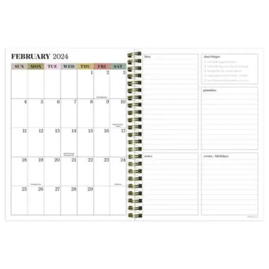 TF Publishing 2024 Weekly/Monthly Planner 8"x6.5" Printed Garden image {1}